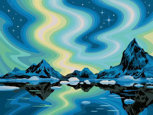 CreArt Canvas Edition Northern Lights paint by numbers