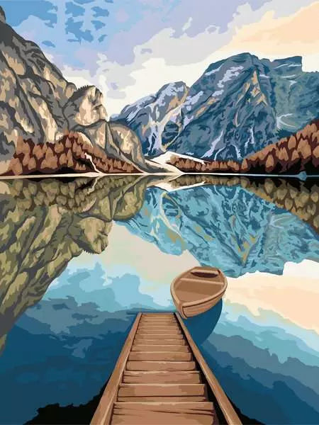 CreArt Canvas Edition Lake Views paint by numbers