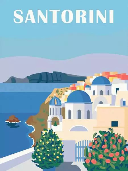CreArt Canvas Edition Shades of Santorini paint by number