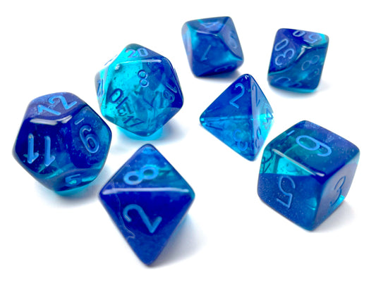 Gemini 7pc Blue-Blue/Light Blue Dice