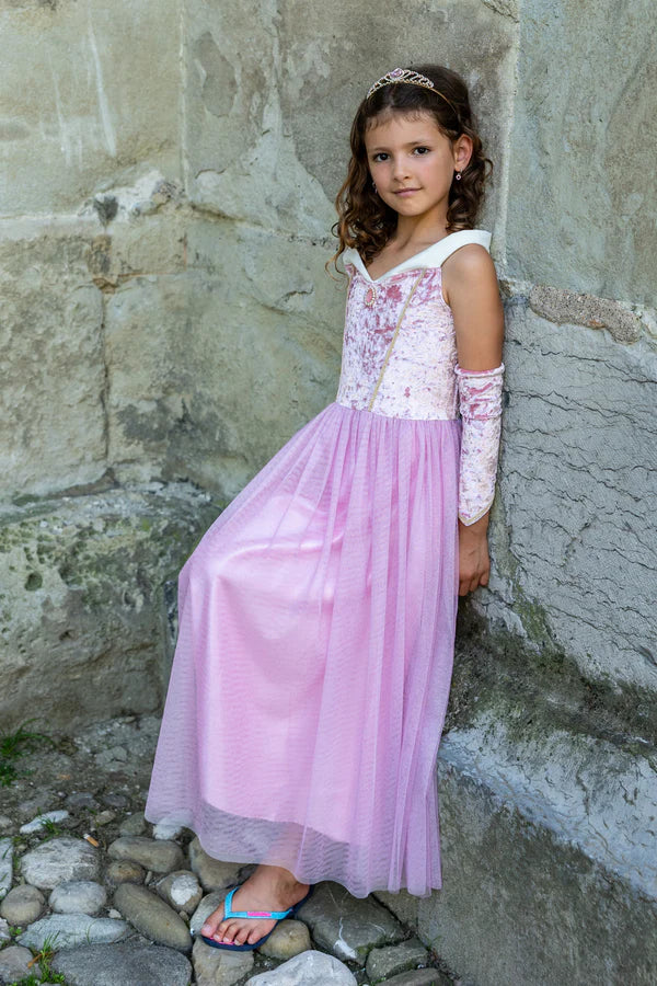 Velvety Soft Sleeping Sweetheart Princess Gown with Arm Warmers Size 3-4