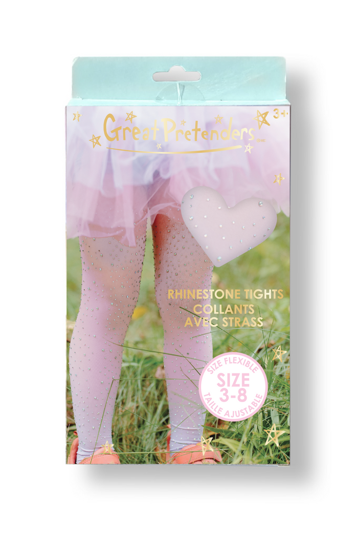 Rhinestone Tights Ombre Light Pink Ages 3-8