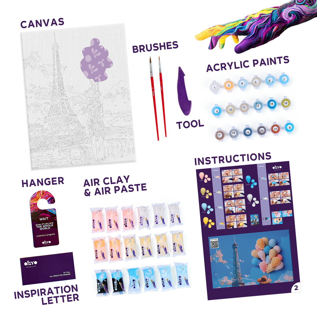 Oktoclay & Painting Kit Greetings From Paris