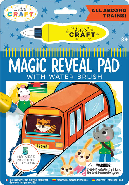 Magic Reveal Pad with Water Brush All Aboard Trains