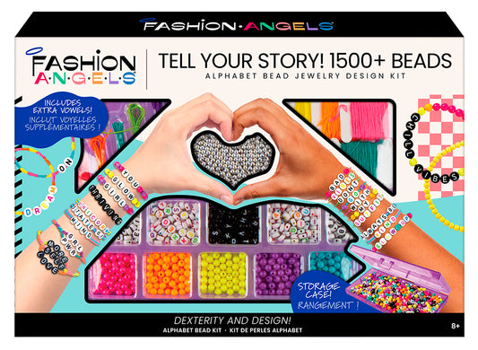 Tell Your Story! 1500 + Beads - Alphabet Bead Jewelry Desgn Kit
