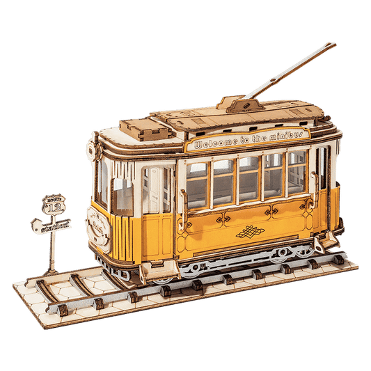 3D Wooden Puzzle Tramcar