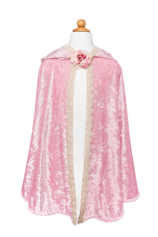 Deluxe Pink Rose Princess Cape Size 5-6