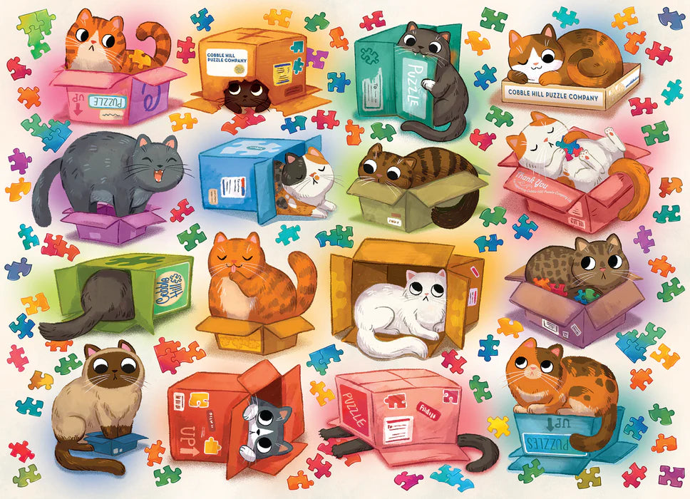 Cats vs. Puzzles 1000pc jigsaw puzzle