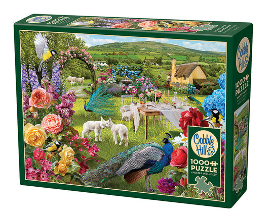 Little Lamb Rose Garden 1000pc jigsaw puzzle