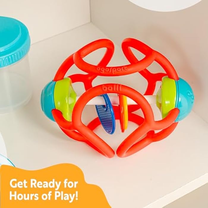 Ogobolli Squishy Rattle Ball Red