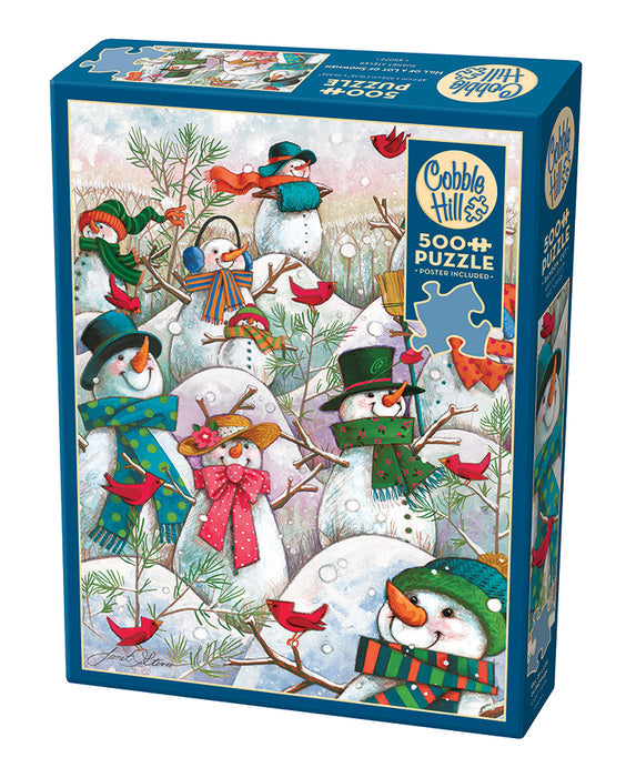 Hill of a Lot of Snowmen 500pc