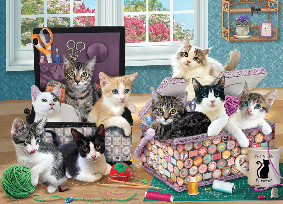 Crafty Kittens 500pc jigsaw puzzle