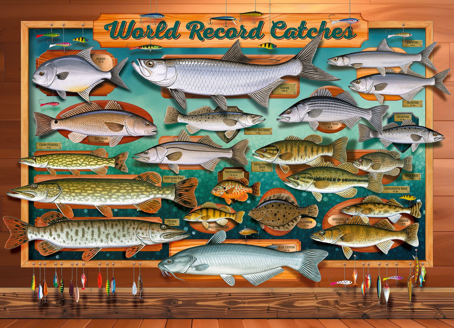 World Record Catches 500pc jigsaw puzzle