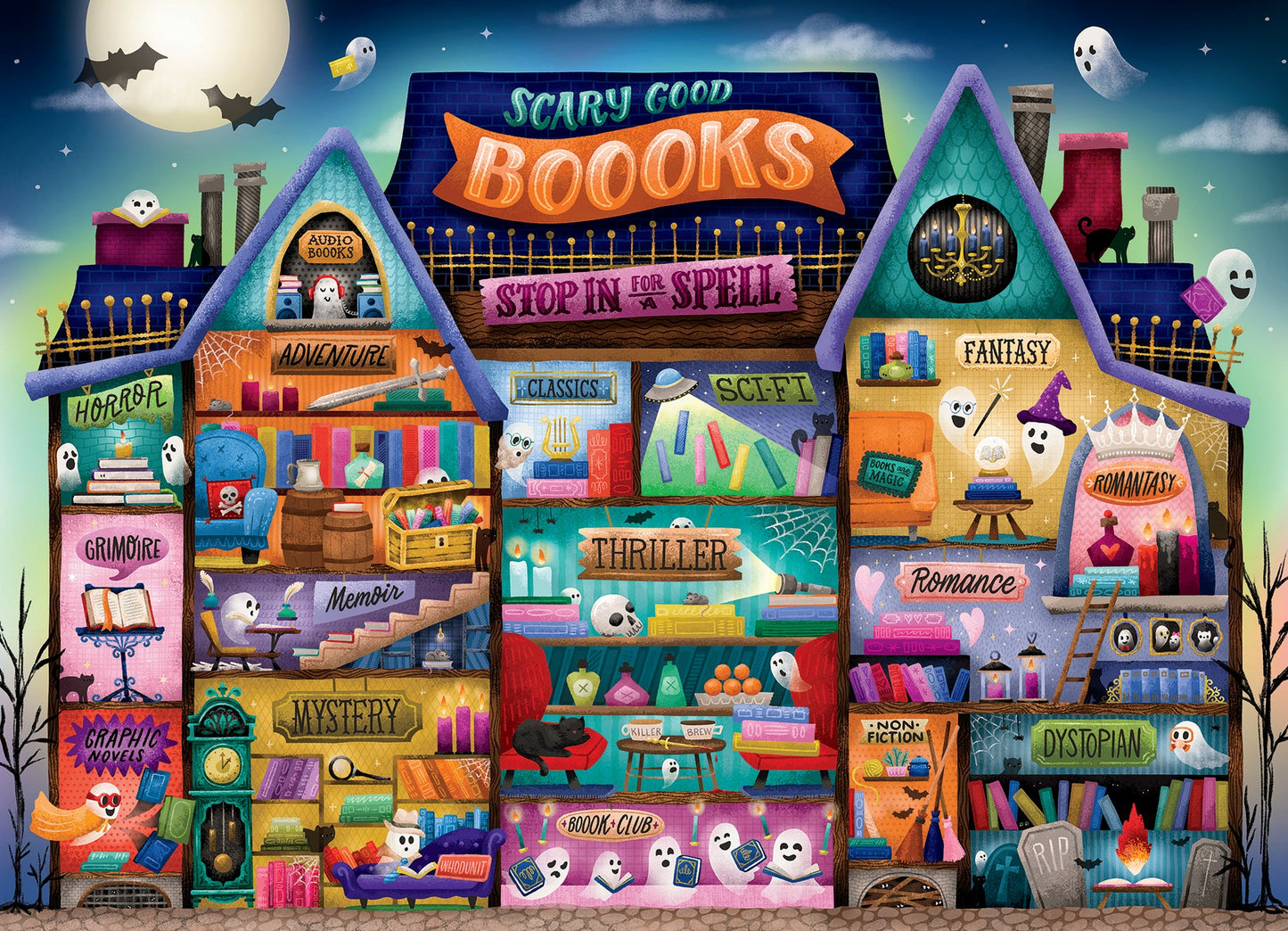 Scary Good Boooks 500pc jigsaw puzzle