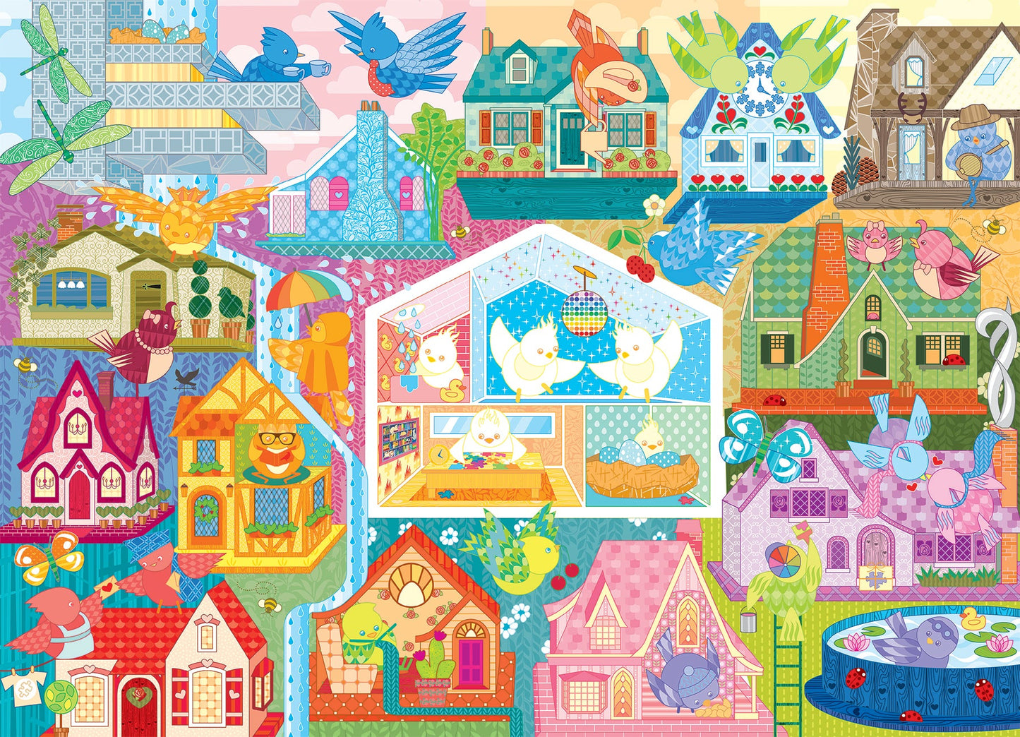 Rainbow Birdies 500pc jigsaw puzzle