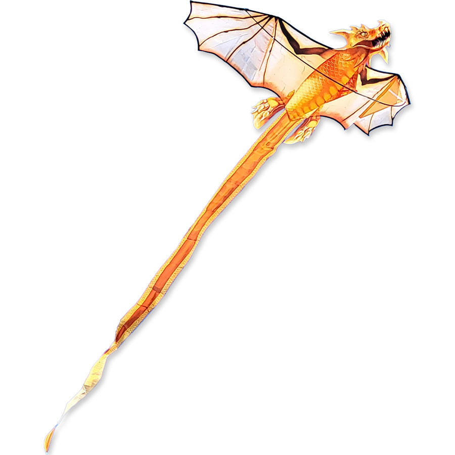 Golden Scale 3D dragon Kite 68X148"