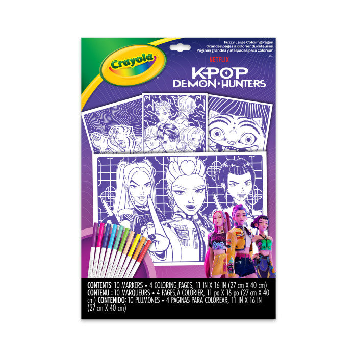K-Pop Demon Hunters Fuzzy Large Coloring Pages