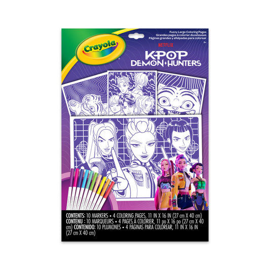 K-Pop Demon Hunters Fuzzy Large Coloring Pages