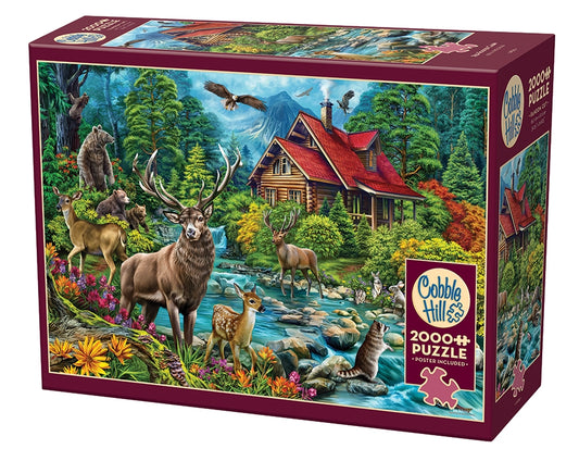 Red Roofed Cabin 2000pc