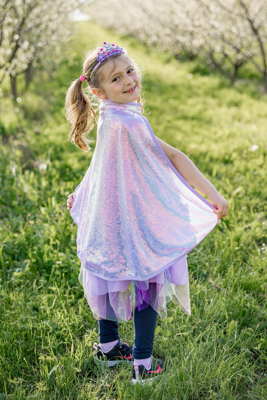 Lilac Sequin Cape Age 7-8