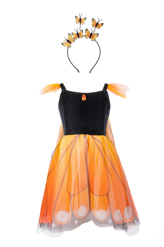 Butterfly Twirl Dress with Wings & Headband Size 5-6