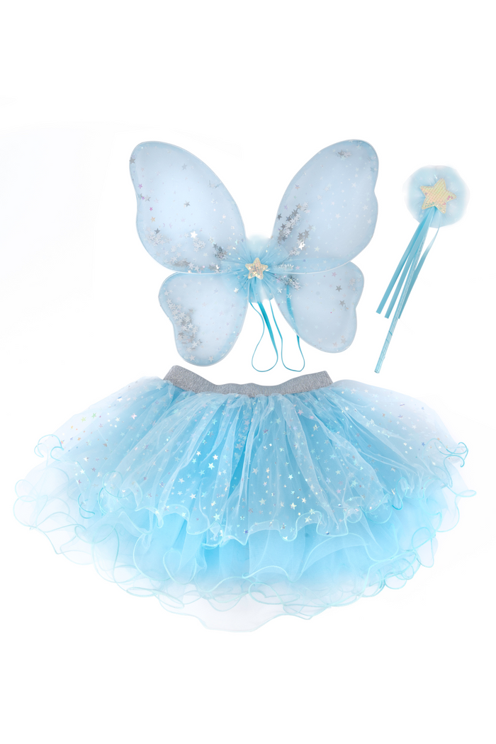 Iridescent Celestial Fairy Wings Tutu & Wand Size 4-6