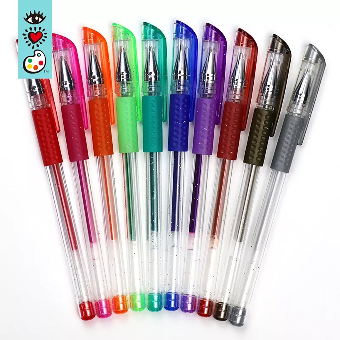 12 Glittery Gel Pens