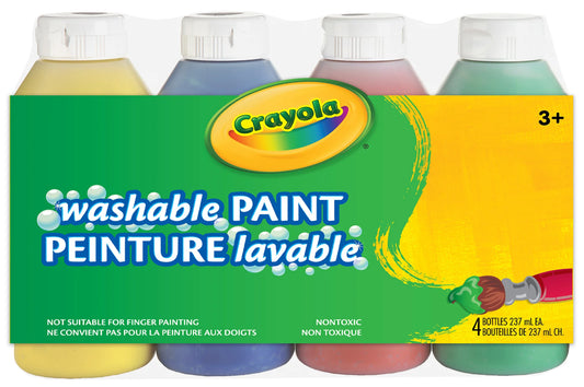 Washable Paint Blue/Red/Green/Yellow 237ml. each