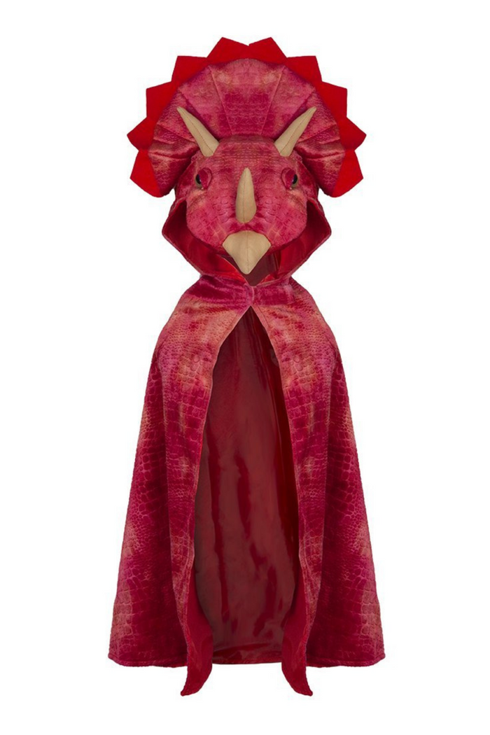 Triceratops Hooded Cape Age 4-5
