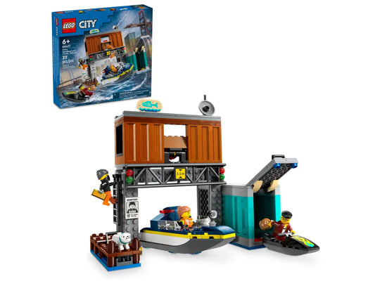 City Police Speedboat and Crooks' Hideout