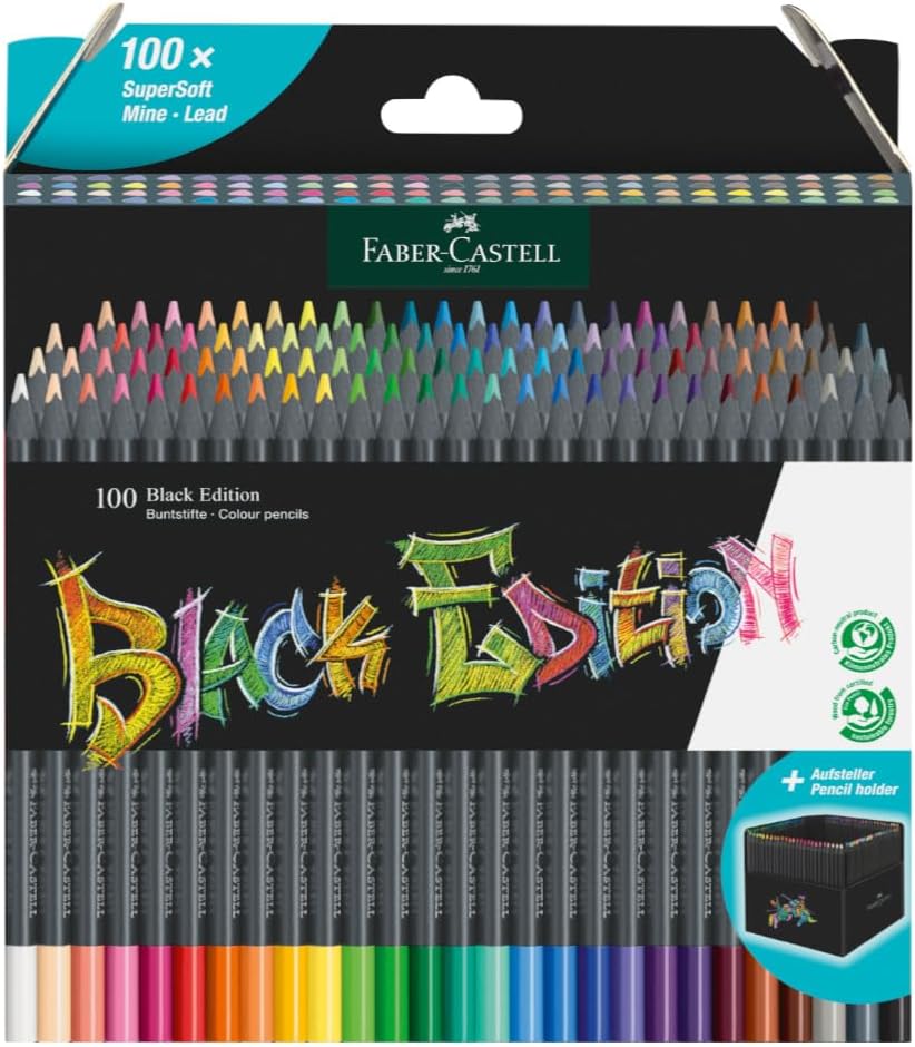 100 Color Pencils Black Edition