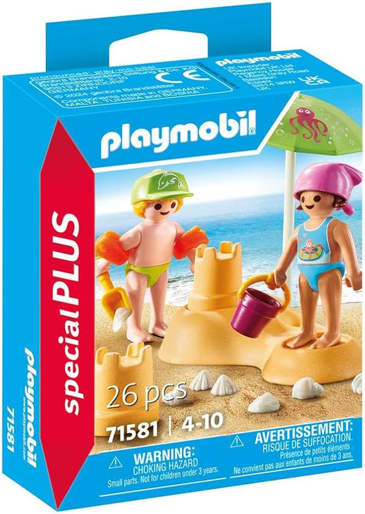 Kids with Sand Castle