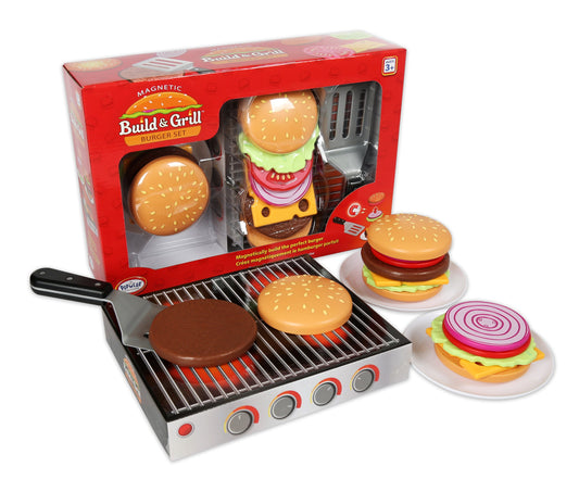 Magnetic Build & Grill Hamburger Set