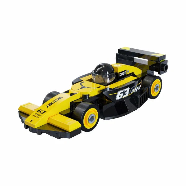 Circuit Racing Car Black and Yellow 70pc