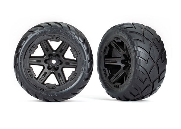 Tires & Wheels Assembled, glued (2.8") (RXT black tires, Anaconda Tires
