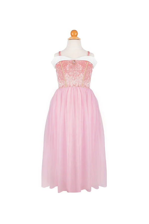 Velevety Soft Sleeping Sweetheart Princess Gown with Warmers Size 7-8