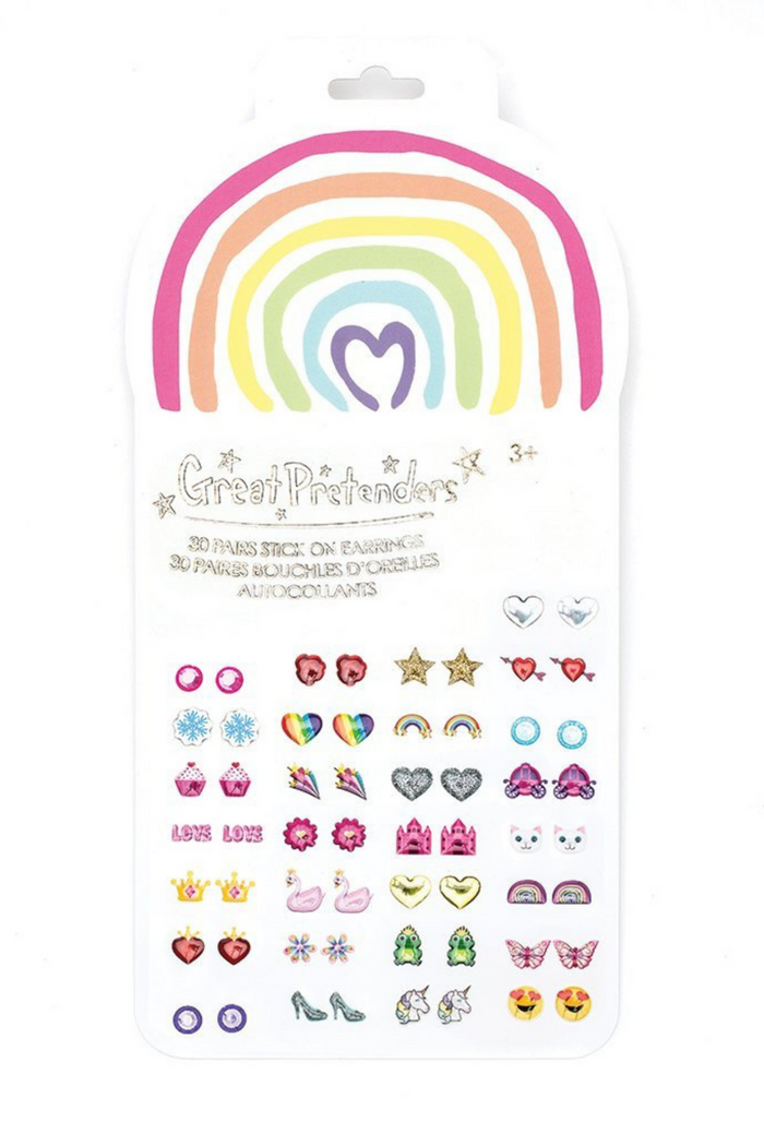 Rainbow Love Sticker Earrings 30 pairs