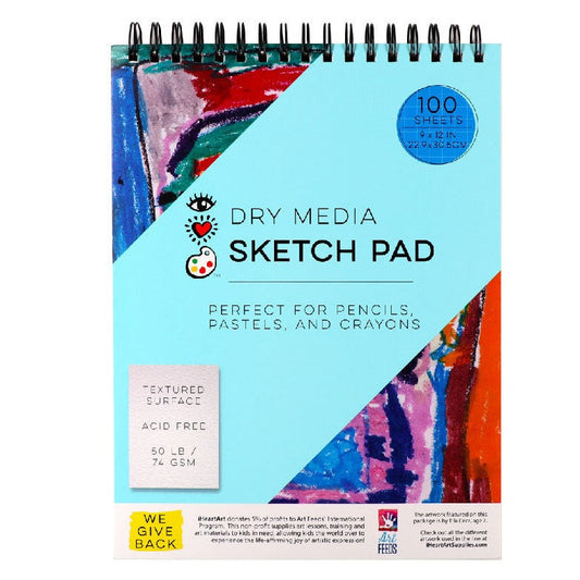 Dry Media Sketch Pad 9X12 50lb 100 Sheets