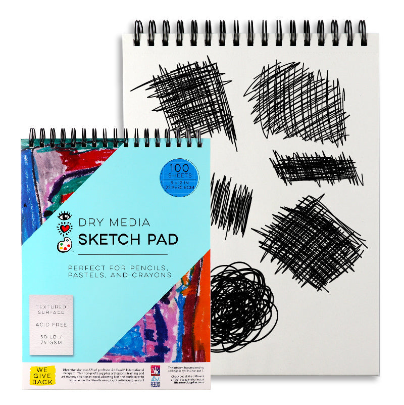 Dry Media Sketch Pad 9X12 50lb 100 Sheets