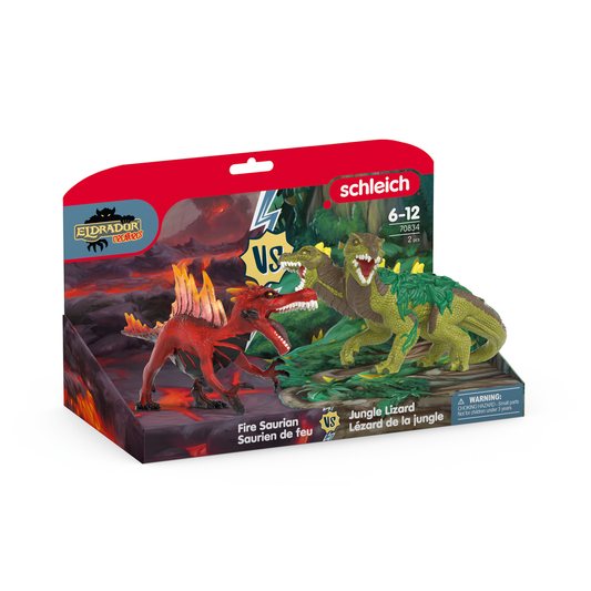 Eldrador Fire Saurian vs. Jungle Lizard
