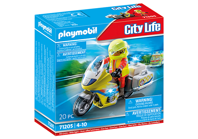 City Life Rescue Motorcycle with Flashing Light