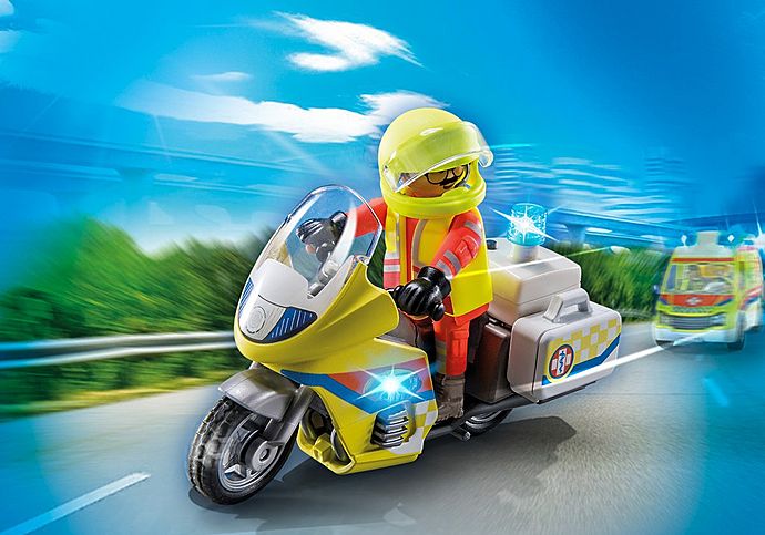 City Life Rescue Motorcycle with Flashing Light