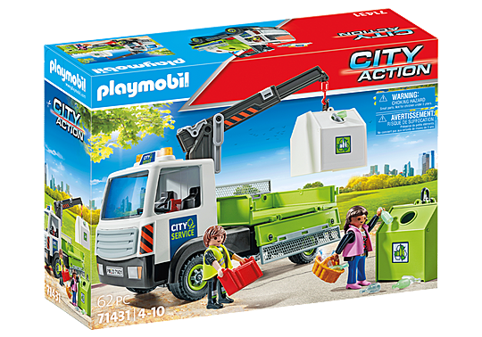 City Action Glass Recycling Truck with Container