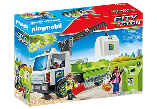 City Action Glass Recycling Truck with Container