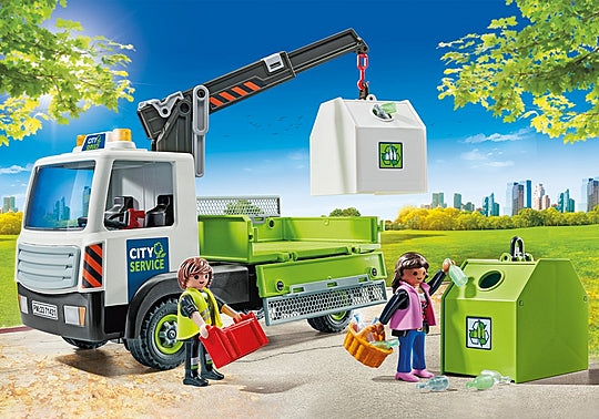 City Action Glass Recycling Truck with Container