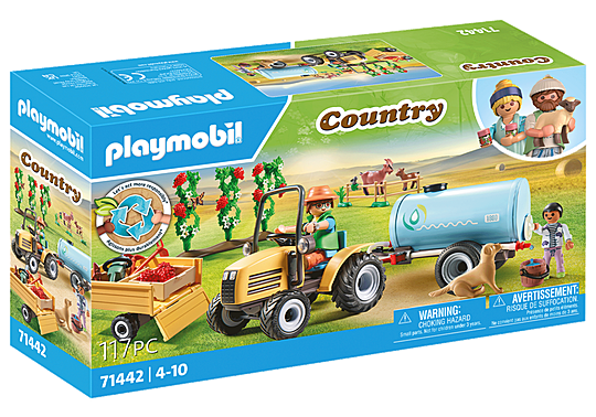 Country Tractor with Trailer and Water Tank