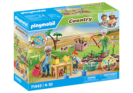 Country Vegetable Garden with Grandparents