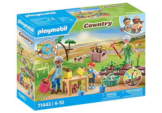 Country Vegetable Garden with Grandparents