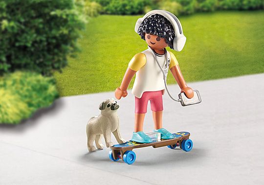 My Life Skateboarder with Dog