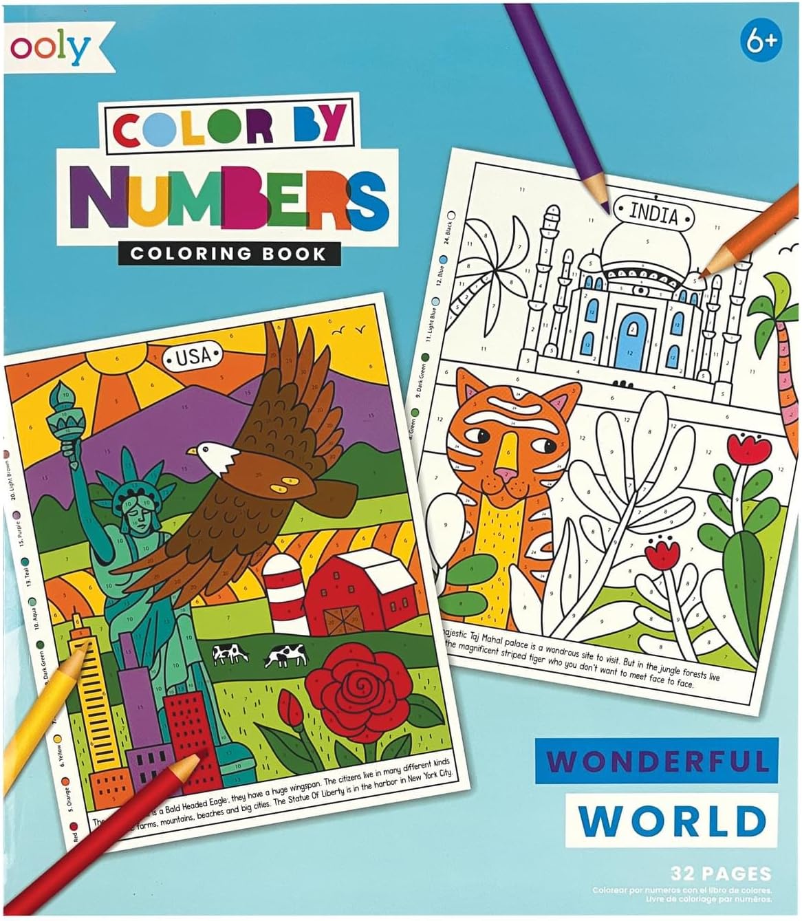 Ooly Color by Number Wonderful World Coloring Book